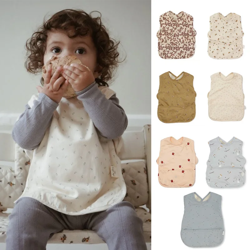 

2022 New Danish Kongess Baby Eating Bib Waterproof Anti-dressing Bib Sleeveless Vest Anti-dirty Wash Towel