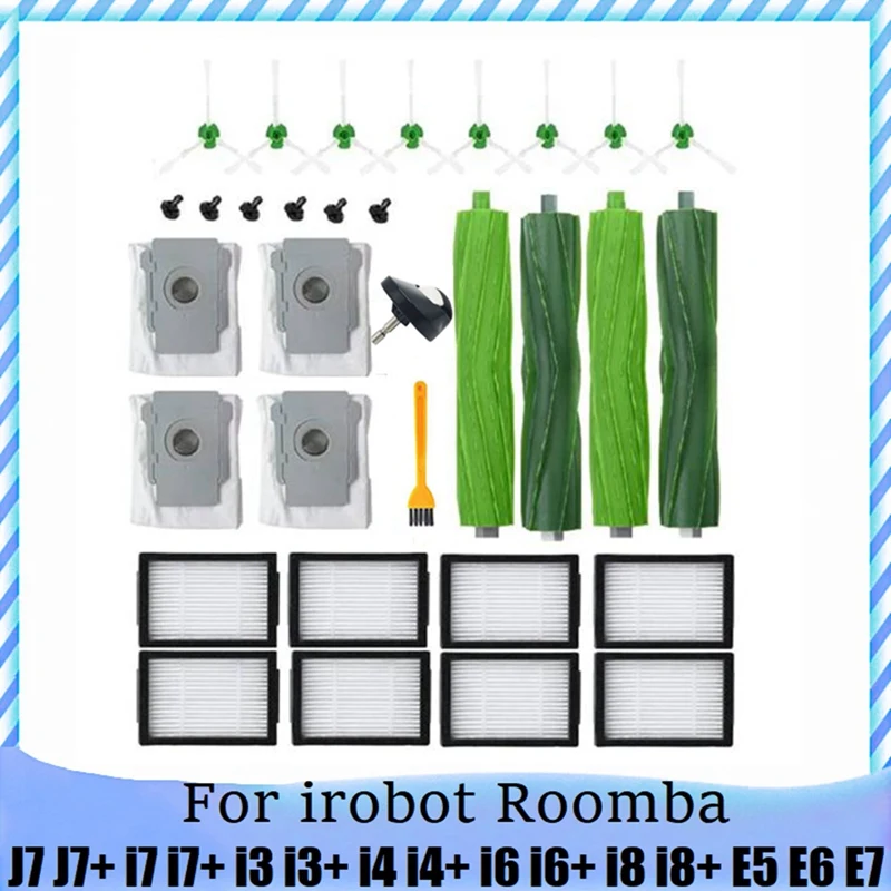 

24PCS Accessories Kit For Irobot Roomba I7 I7+ I3 I3+ I4 I4+ I6 I6+ I8 I8+ J7 J7+ E5 E6 E7 Robot Vacuum Cleaner Parts