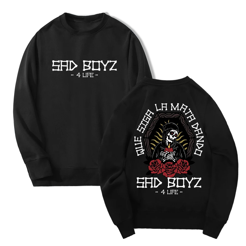

Sad Boyz 4 Life Tour Merch Junior H Sweatshirt Crewneck Long Sleeve Streetwear Women Men Hip Hop Clothes