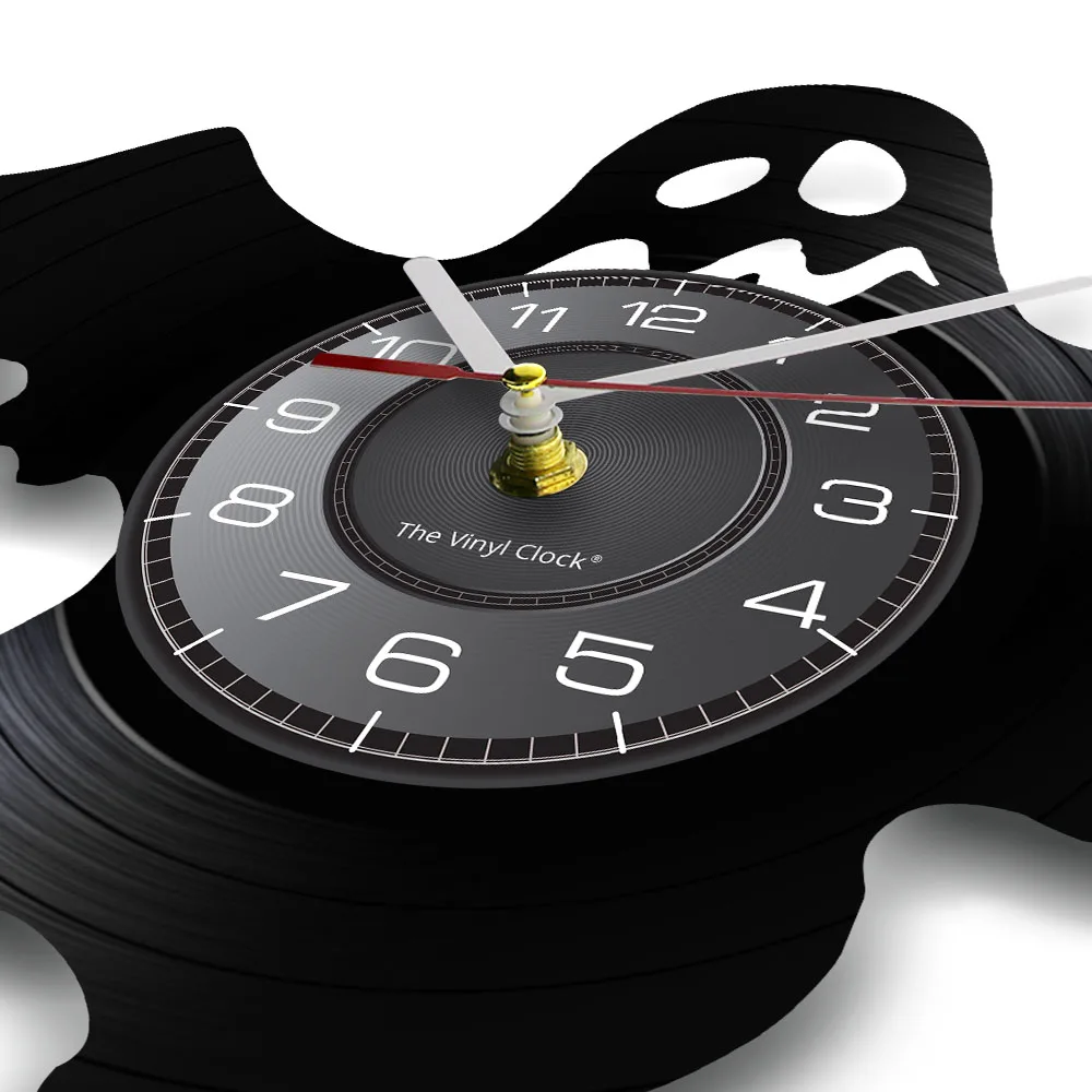 Настенные часы в виде мультяшной летучей мыши настенные для Хэллоуина темный