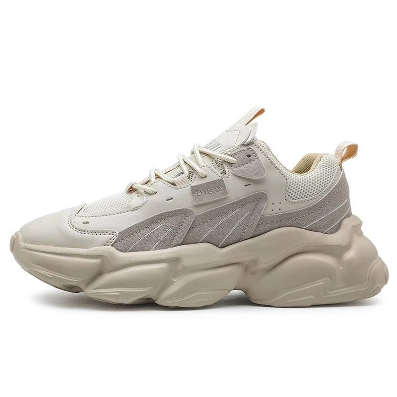 

Men Casual Shoes Fashion Men's Chunky Sneakers Height Increasing Dad Shoes Thick Sole Hard-Wearing Male Footwear