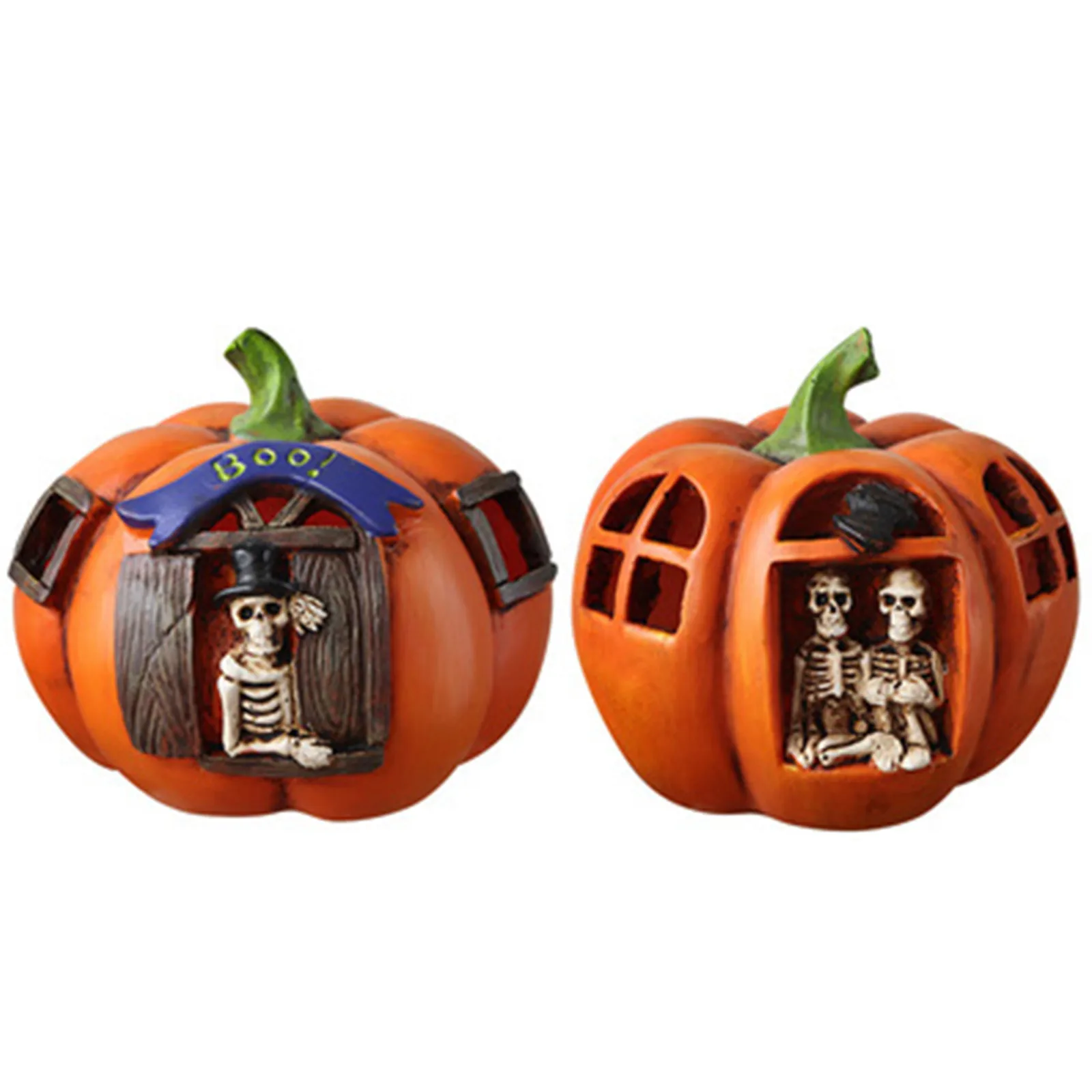 

Resin set ( a pair of resin pumpkin light ) supplies glowing lamp Halloween simulation Baby Swing