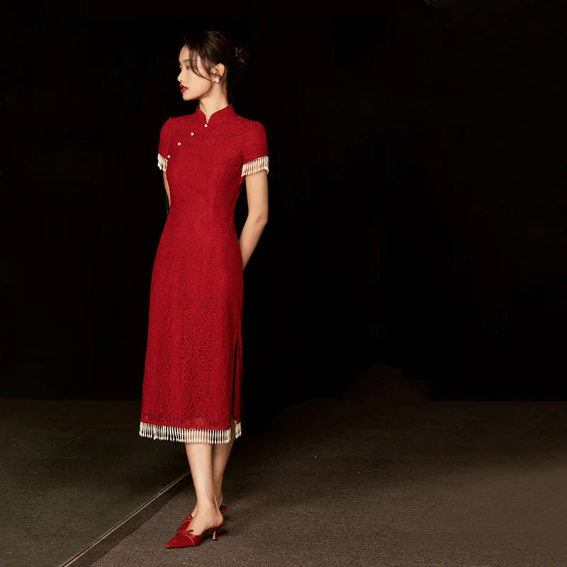 Оригинальное китайское традиционное сексуальное платье-Ципао потрясающее