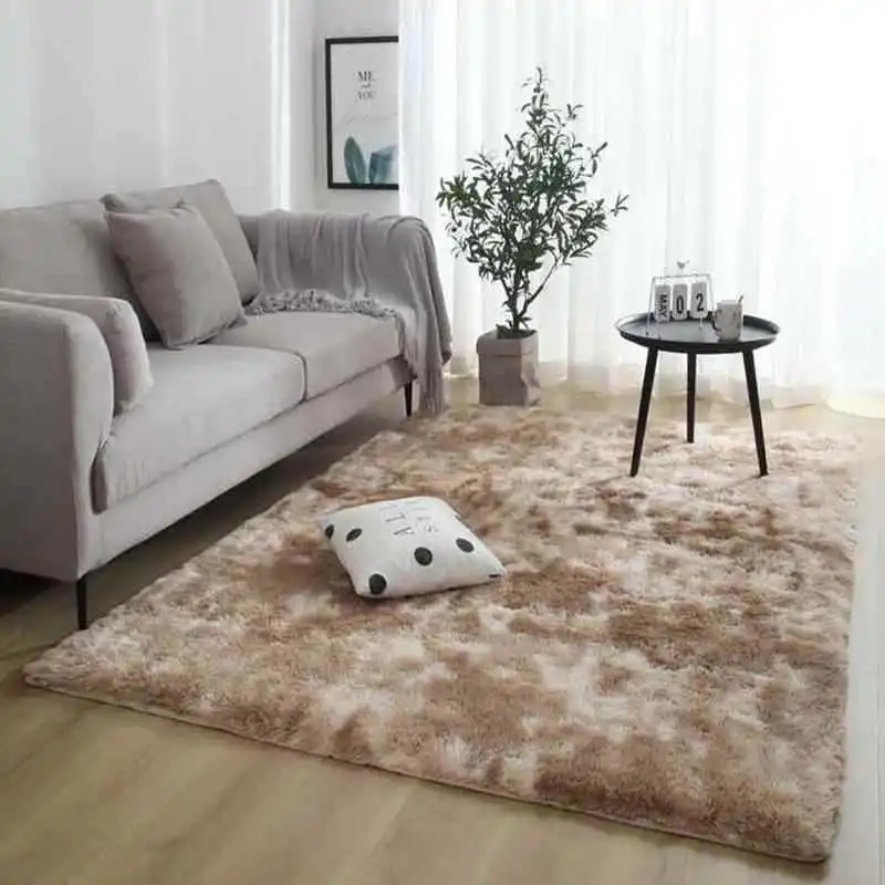 Carpet Polyester Long Hair Tapis Salon Alfombras Para Sala Rug De Chambre Bedroom Decoration Square Tapete