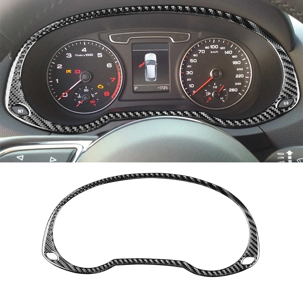 

for Audi Q3 2013 2014 2015 2016 2017 2018 Dashboard Frame Decoration Cover Trim Sticker Decal Car Accessories Carbon Fiber