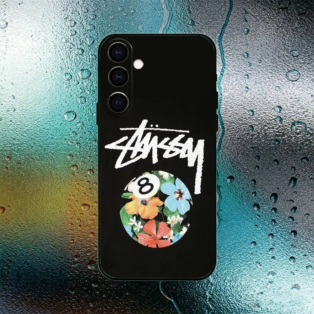Фото Чехол для телефона S-Stussyes для Samsung Galaxy A73, A72, A71, A70, A53, A52, A51, мягкий силиконовый черный чехол №4