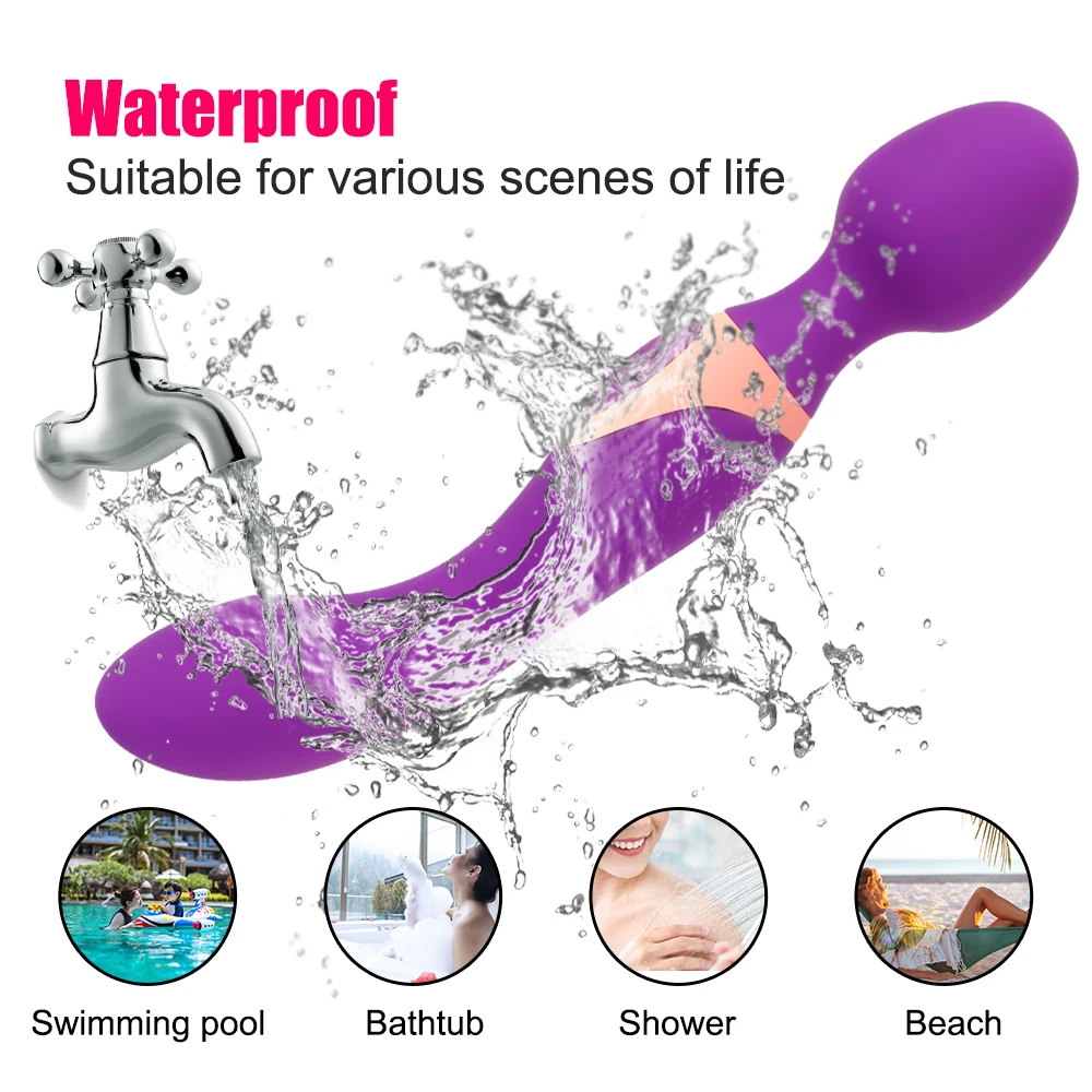 OLO AV Vibrator Double Head Nipple Vaginal Massage Shock Clitoris Stimulation Lesbian Masturbation Sex Toys For Women | Красота и