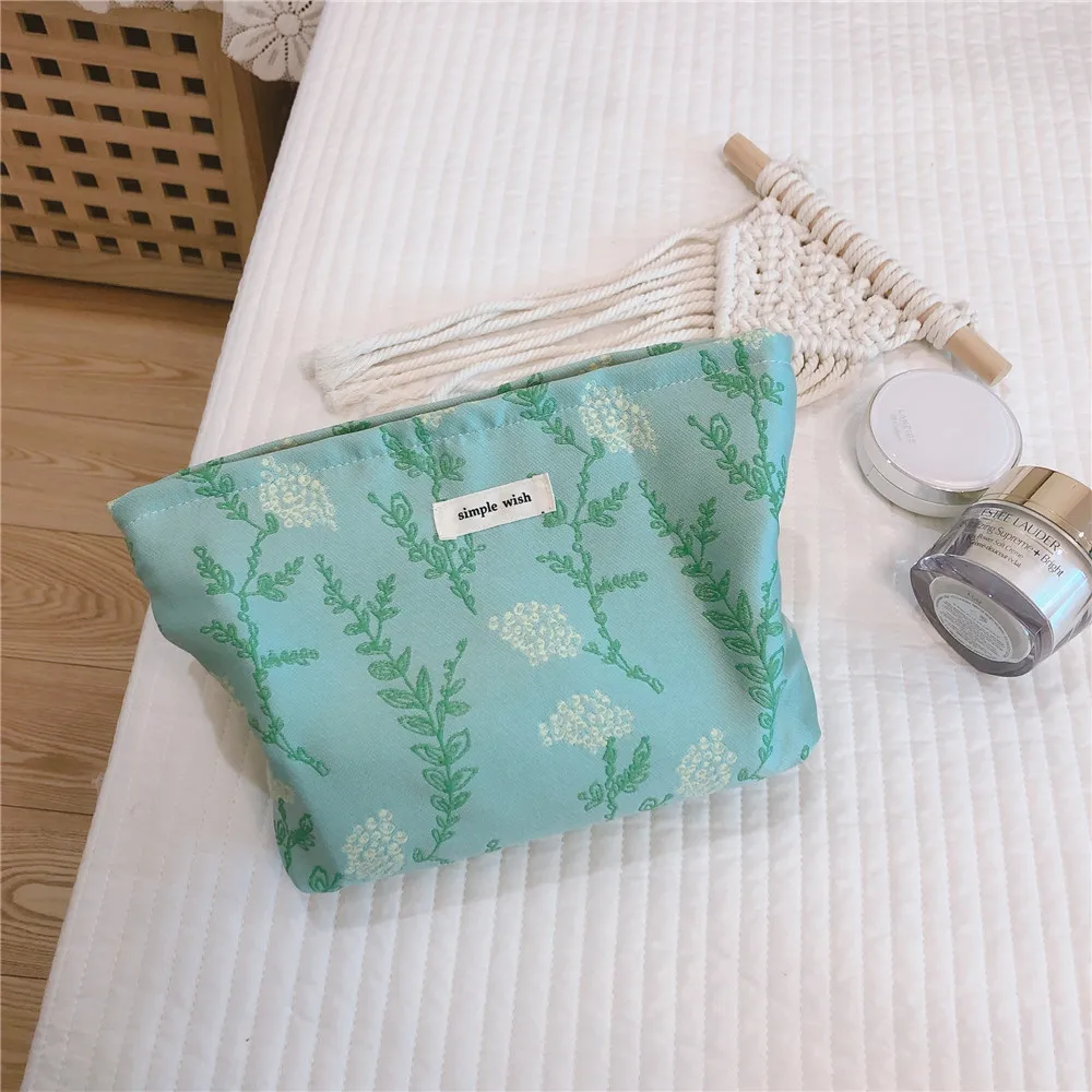 Flower Cosmetic Bag Women Retro Makeup Storage Necesserie Organizer Travel Toiletry Bags Cute Pencil Case |