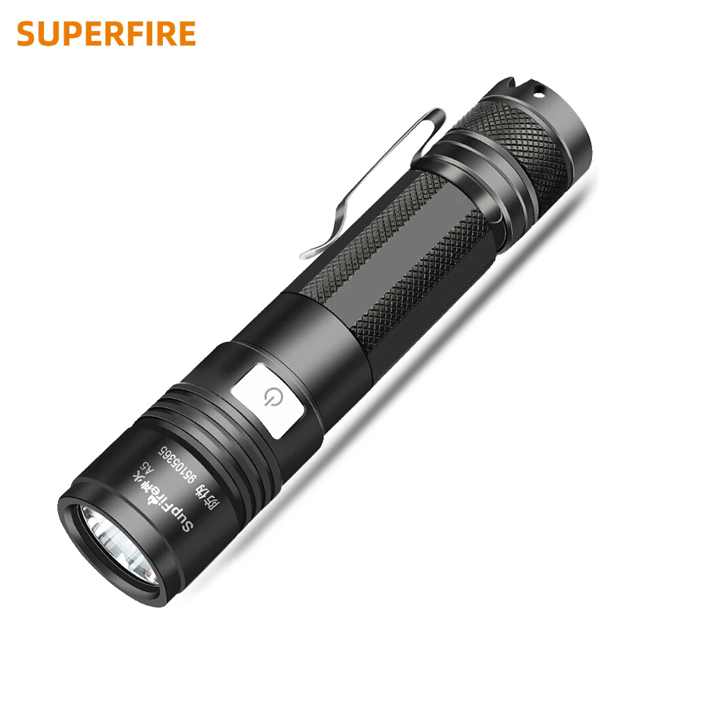 

SupFire A5 Mini flashlight 18650 USB Rechargeable 5 Modes Light Camping Fishing Lamp Aluminum Alloy LED Torch