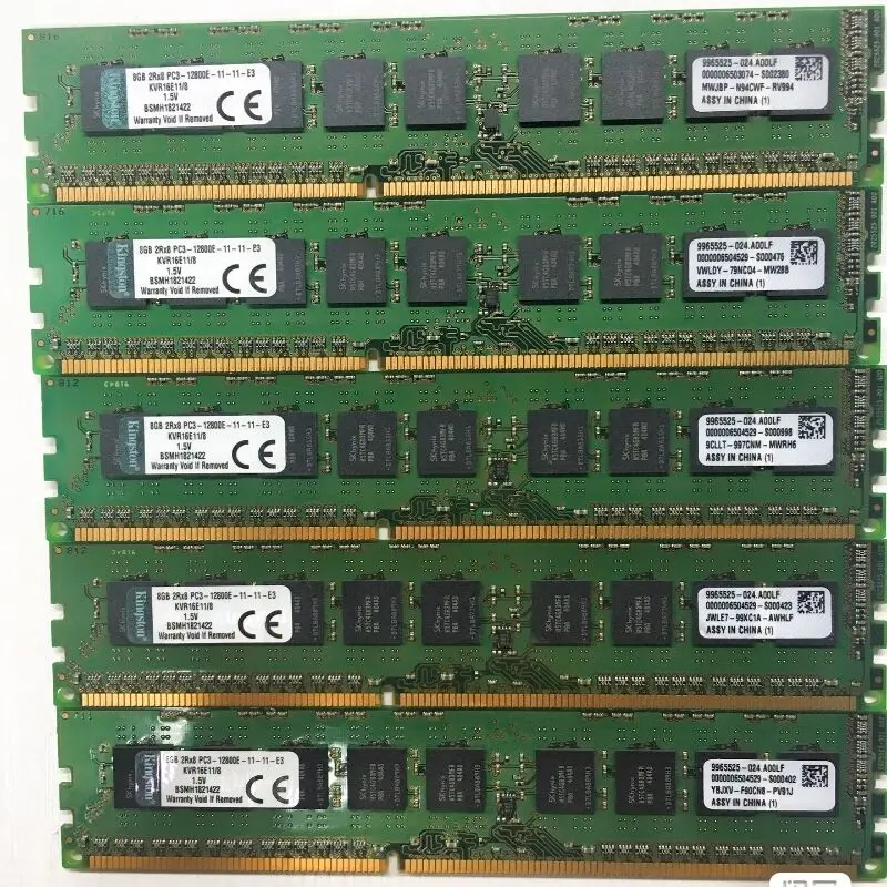 

Kingston ECC RAM DDR3 8GB 1600MHz Server Memory 8GB 2Rx8 PC3-12800E-11-11/12/13 -E3 UDIMM 240PIN