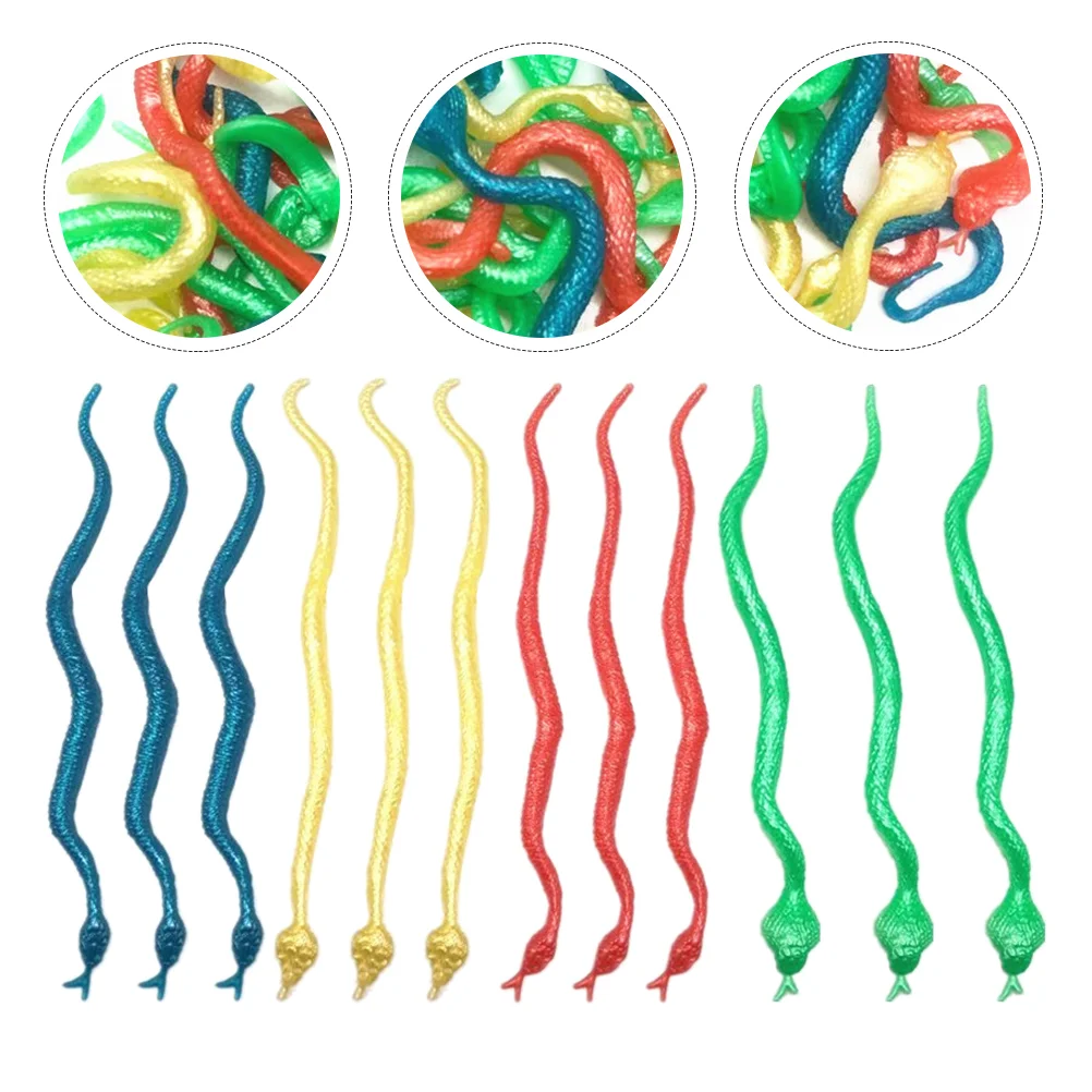 

96 Pcs Artificial Snake Decorative Models Portable Toys Fake Snakes Halloween Supply Simulation