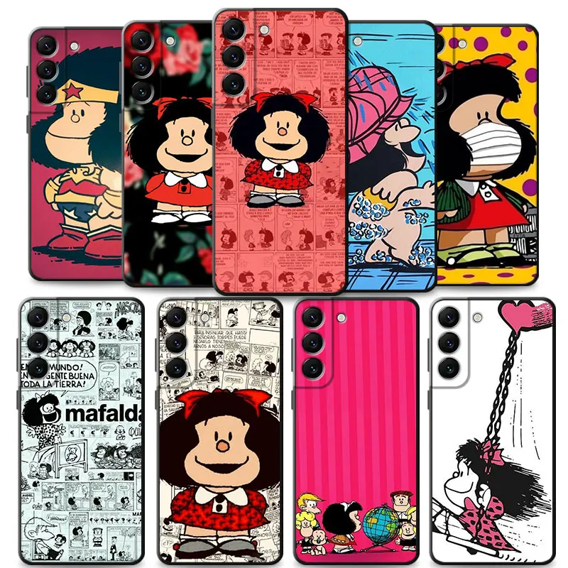 

Anime Mafalda Coque For Samsung Galaxy S22 Ultra 5G S23 S20 FE S21 Plus S10 Lite S10e Note 20 10 S9 S7 S8 S20FE Note20 Note10
