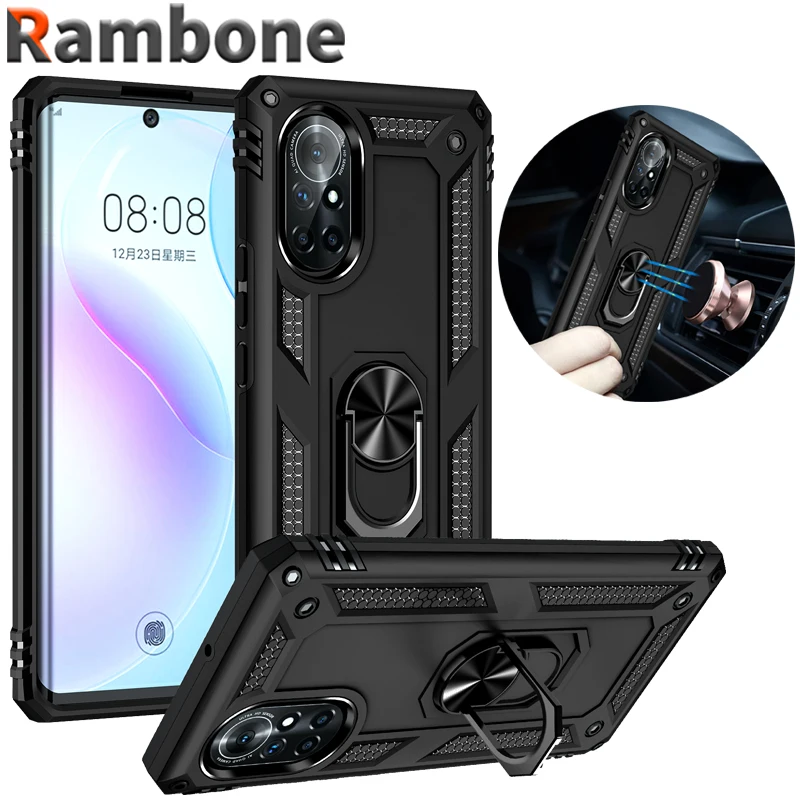 

Shockproof Case For Huawei Nova 9 8 8i 7i 6 Se 5 5t 5i Pro 4 3e Ring Cover For Honor 50 20 10 Lite 9x Pro 9s 9a 8s 8a 7a Play 4t