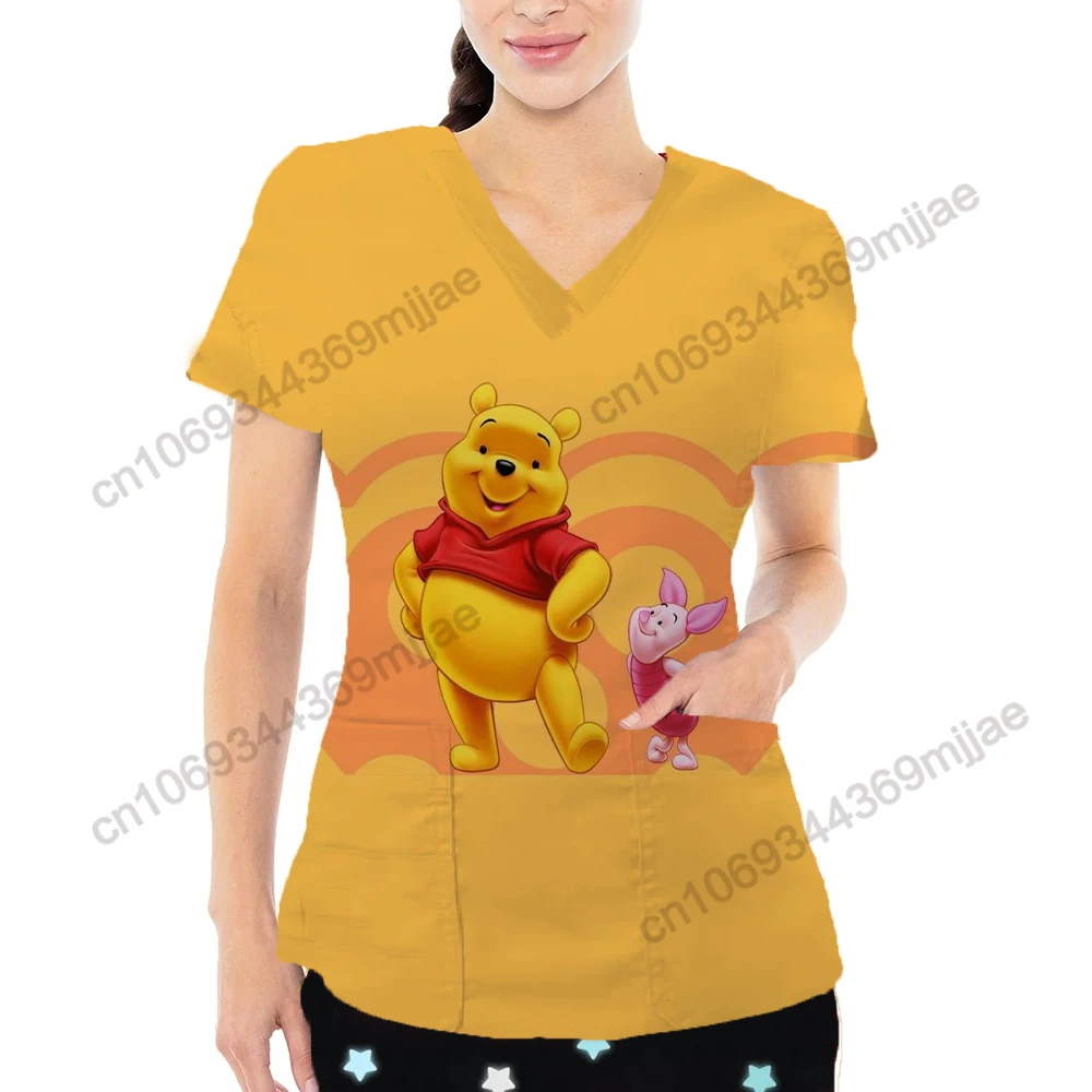 Униформа медсестры Yk2 женские футболки с v-образным вырезом топы Y2k женская одежда