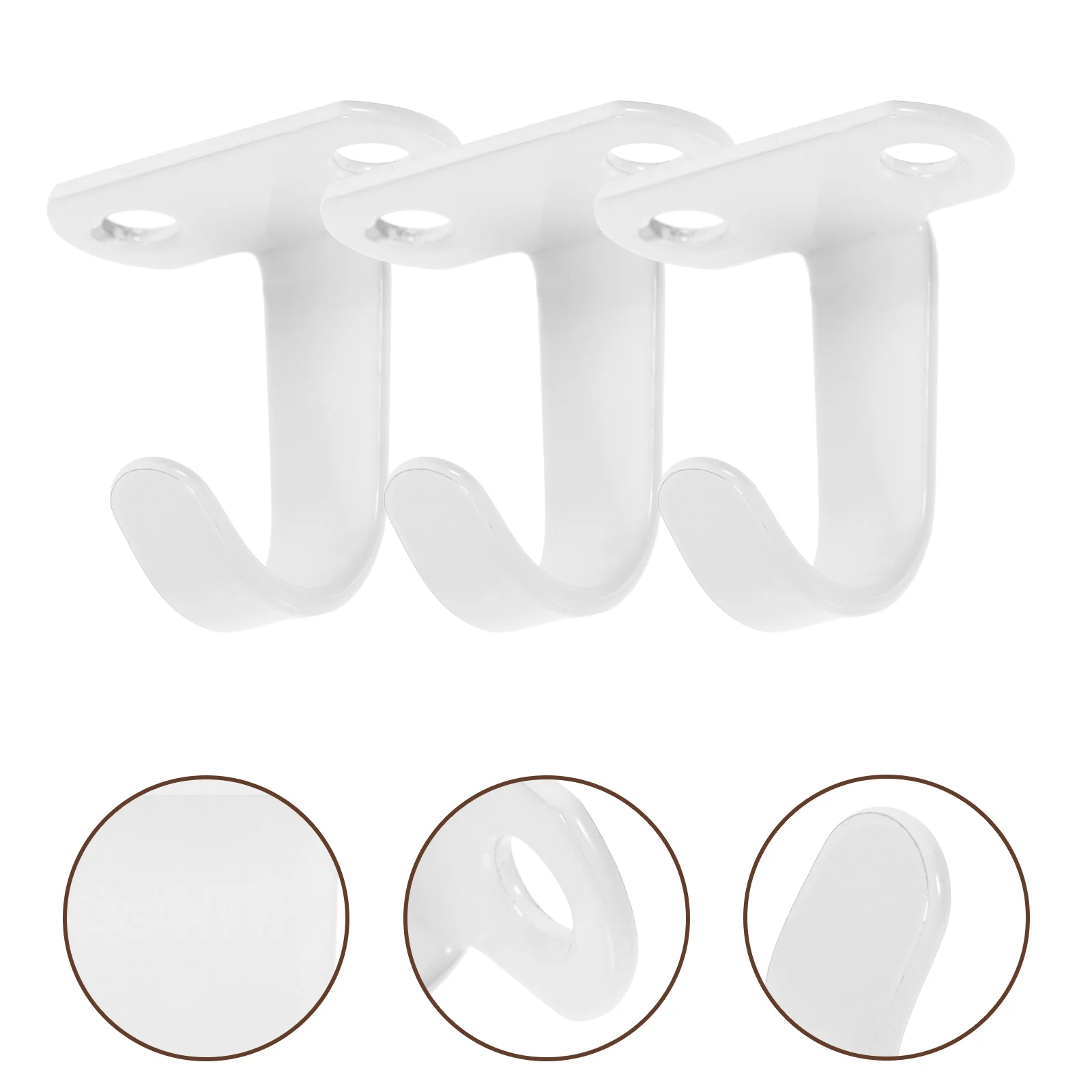 6 Pcs Hook up Wall Hanging Hooks Hangers Coat Ceiling For Plants Mounted Screw On Iron Clothes Rack