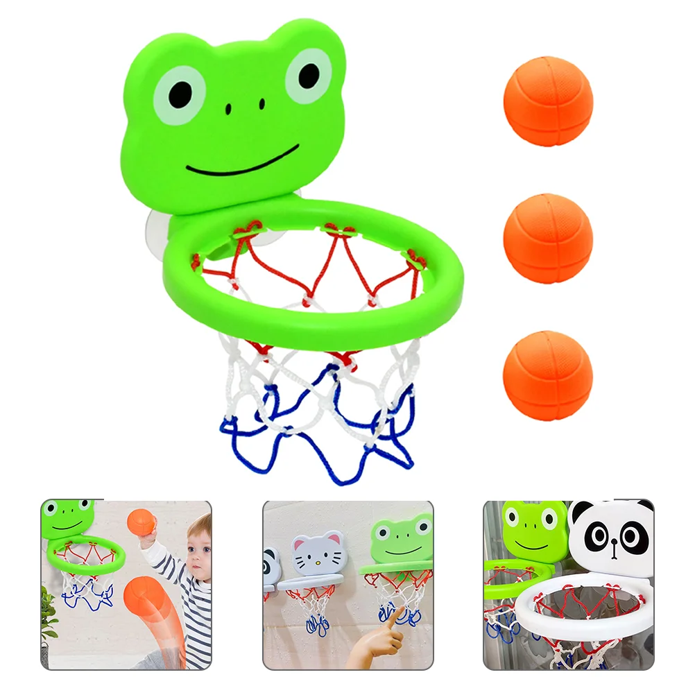 

1 Set Basketball Toys Wall-mounted Bath Toys Exercising Shooting Toys Bathroom Playthings for Indoor Bathroom