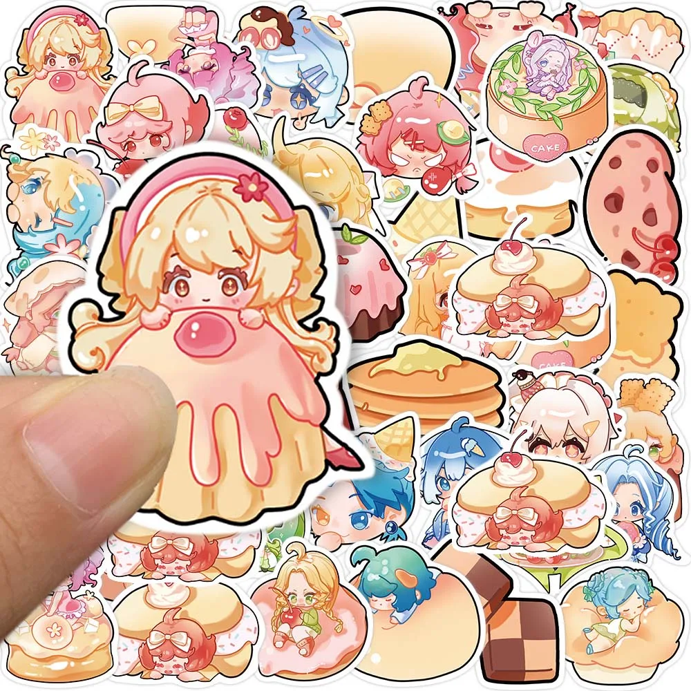 

10/40pcs Cute Dessert Girl DIY Graffiti Stickers Pack Laptop Scrapbooking Stationery Notebook Luggage Wall Cup Decorative Decals