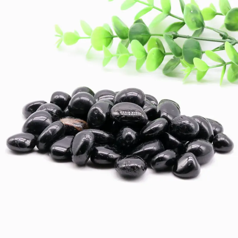 

10-20mm 100g Natural Tumbled Black Tourmaline Crystal Gravel Healing Stones Wicca Planting Aquarium Fish Tank DIY Material