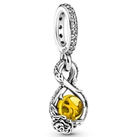 original infinity rose flower pendant beads charm fit pandora women 925 sterling silver europe bracelet bangle diy jewelry
