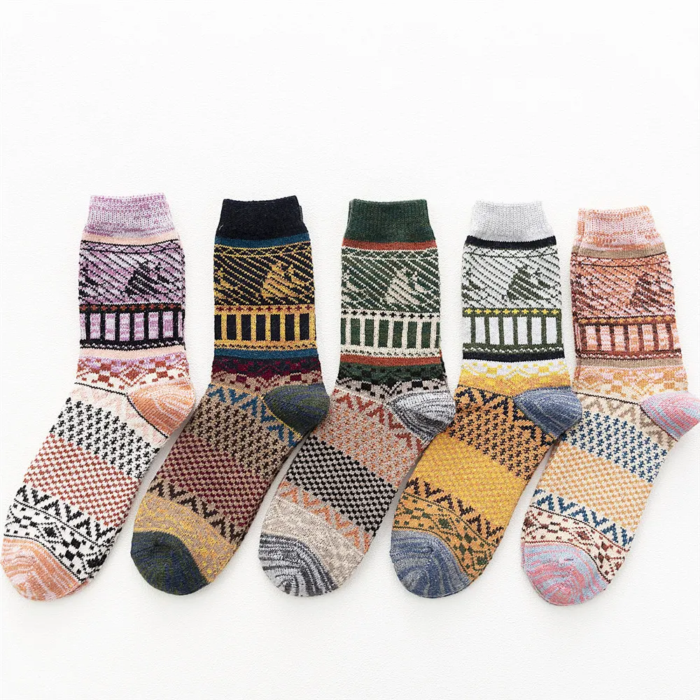High Quality Winter Women wool Socks Super soft and comfortable Thicken Warm Cashmere Women Socks for 5 pairs