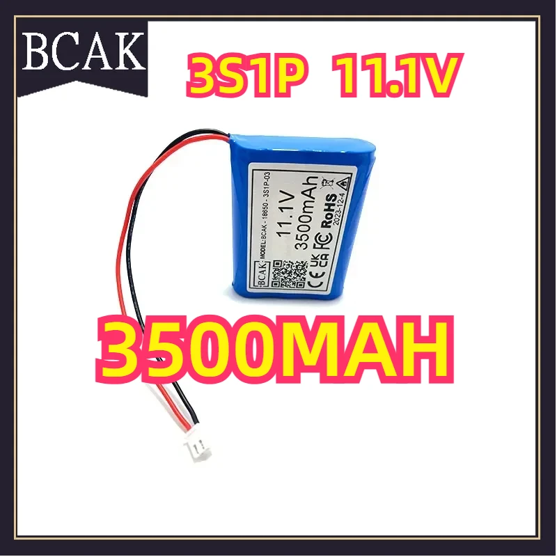 BCAK Style 3S1P 11 1 В 3500 мАч Литиевый аккумулятор 18650 с BMS 5 А для резервного питания