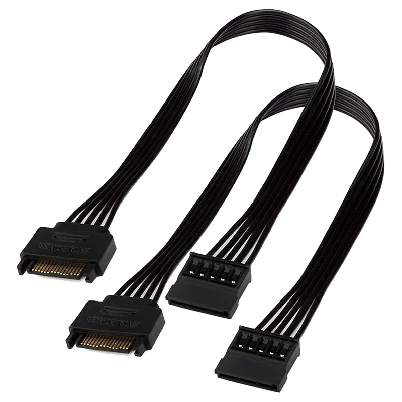 

SATA Power Extension Cable,15 Pin SATA Male to Female Extender Power Cable Adapter for Hard Drive Disk HD