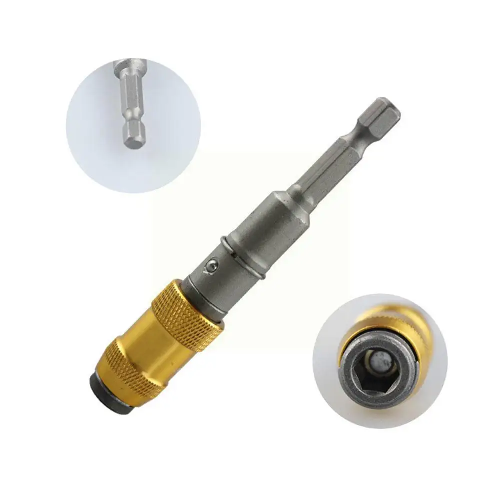 

Magnetic Screw Drill Tip Adjustable Change Pivot Screwdriver with Holder Locking Swivel Bit Pivot Holder Bit and Hex Quick E4Q6