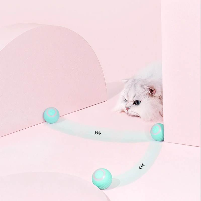 

Smart Cat Toys Electric Cat Ball Automatic Rolling Ball Cat Interactive Toys Training Self-moving Kitten Toys for Indoor Playing