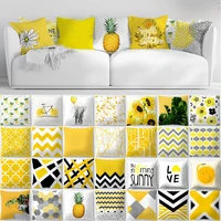 yellow pillow case 4545cm cushion cover geometric marble polyester pillowcase home decoration decor outside pillow covers
