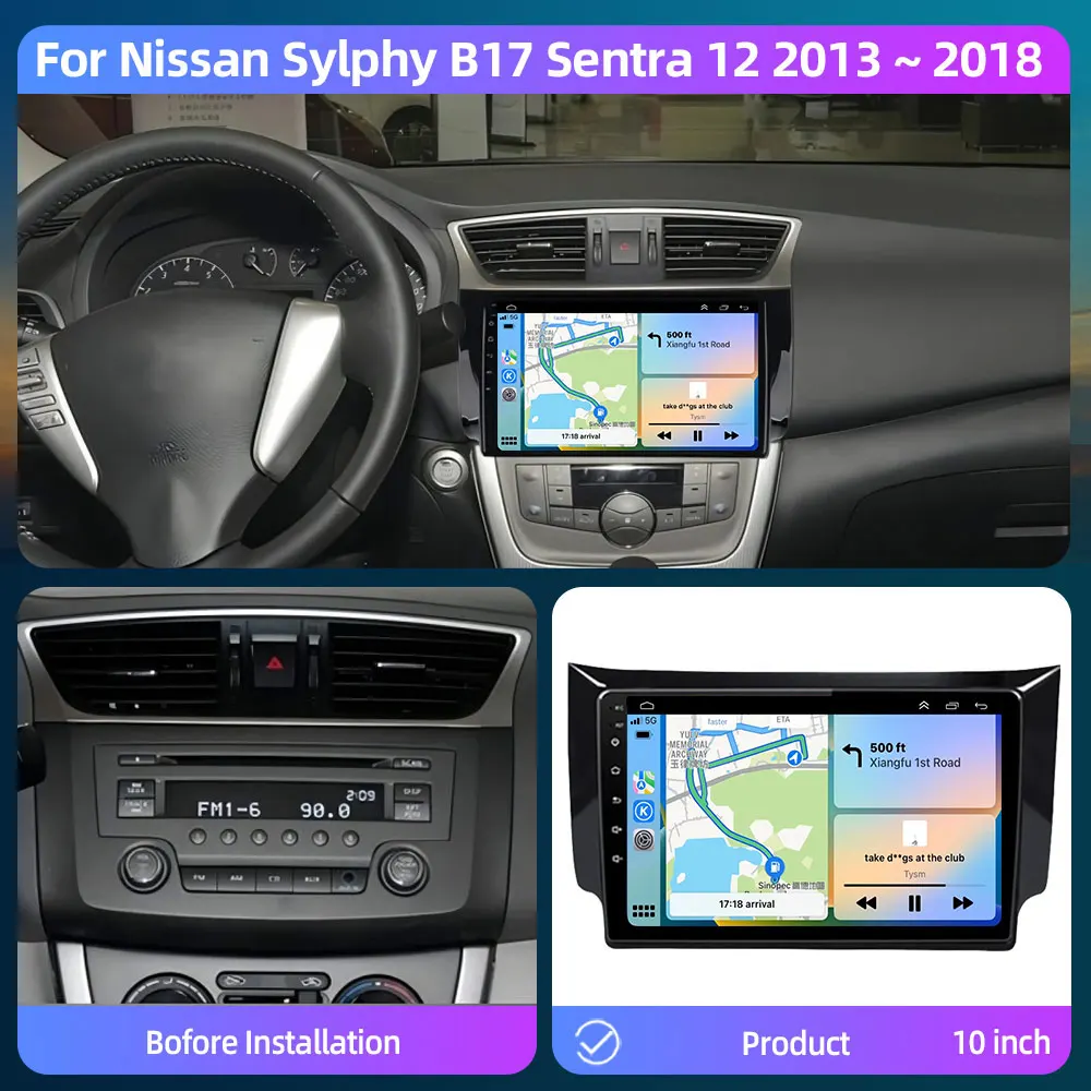 Мультимедийный видеоплеер Jodofo для Nissan Sylphy B17 Sentra 12 Carplay Android 10 автомобильное радио