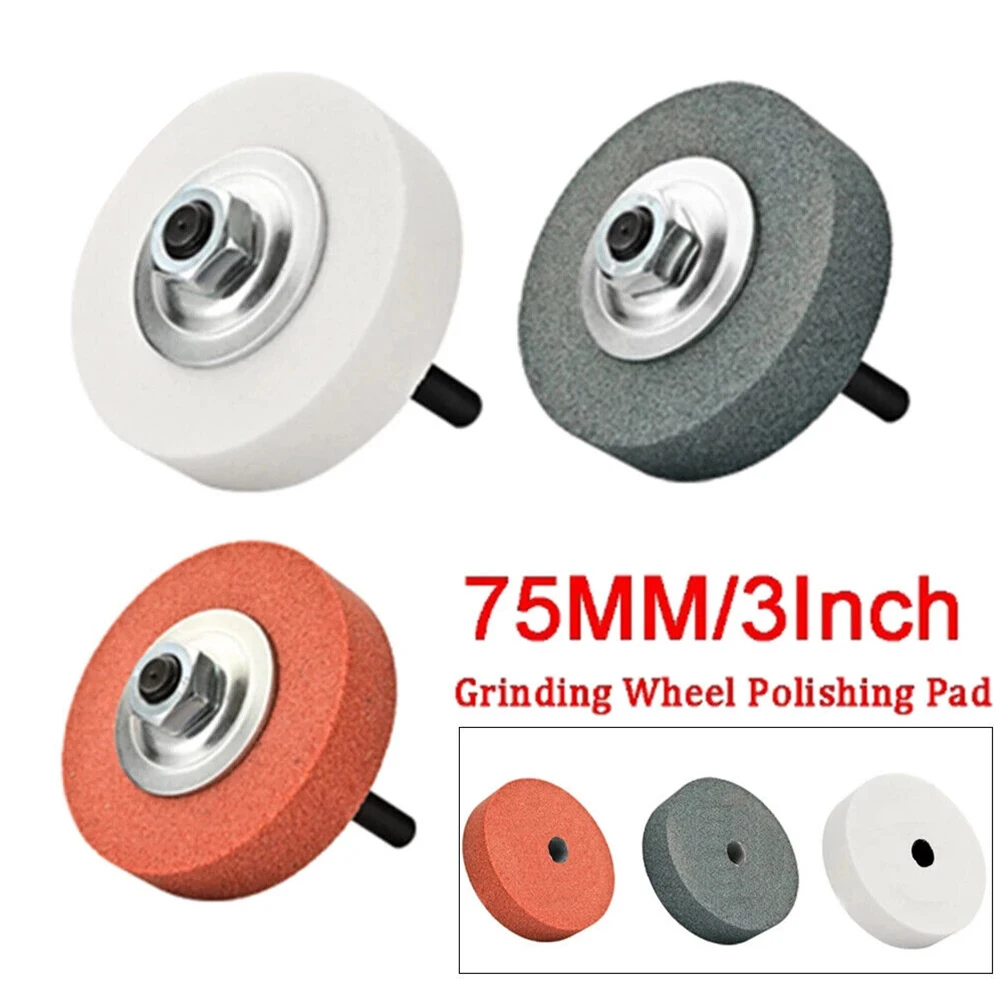 

3 In Grinding Stone Polishing Wheel 10mm Bore Set For Bench Grinder Metal Working Conversion Shaft Grinding Disc Rotating Tool