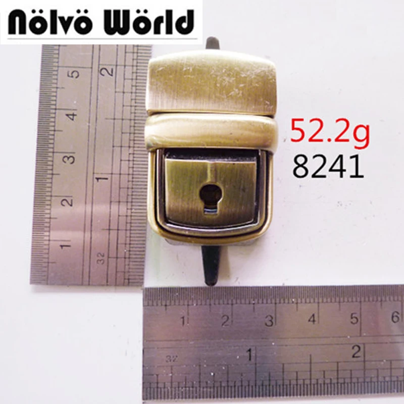 

5pcs 5 colors metal press tunk lock closures clasp fixed for sewing purse style handbag metal closure
