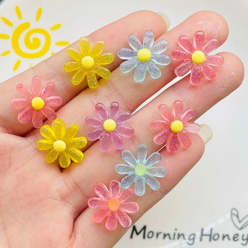 

30 Pcs New Kawaii Cartoon Mixed Floret Translucency Flat Back Resin Statue Scrapbooking DIY Jewelry Craft Decoration Accessories
