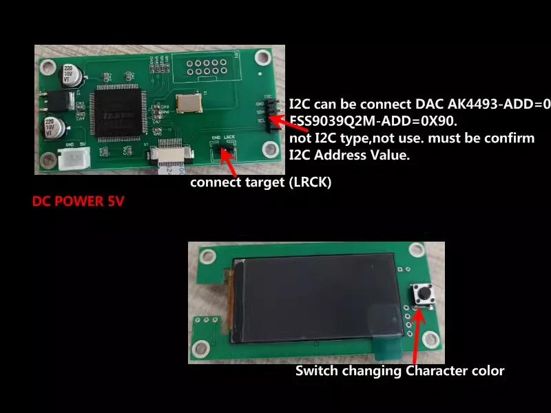 Модуль отображения частоты дискретизации аудио I2S LRCK интерфейс