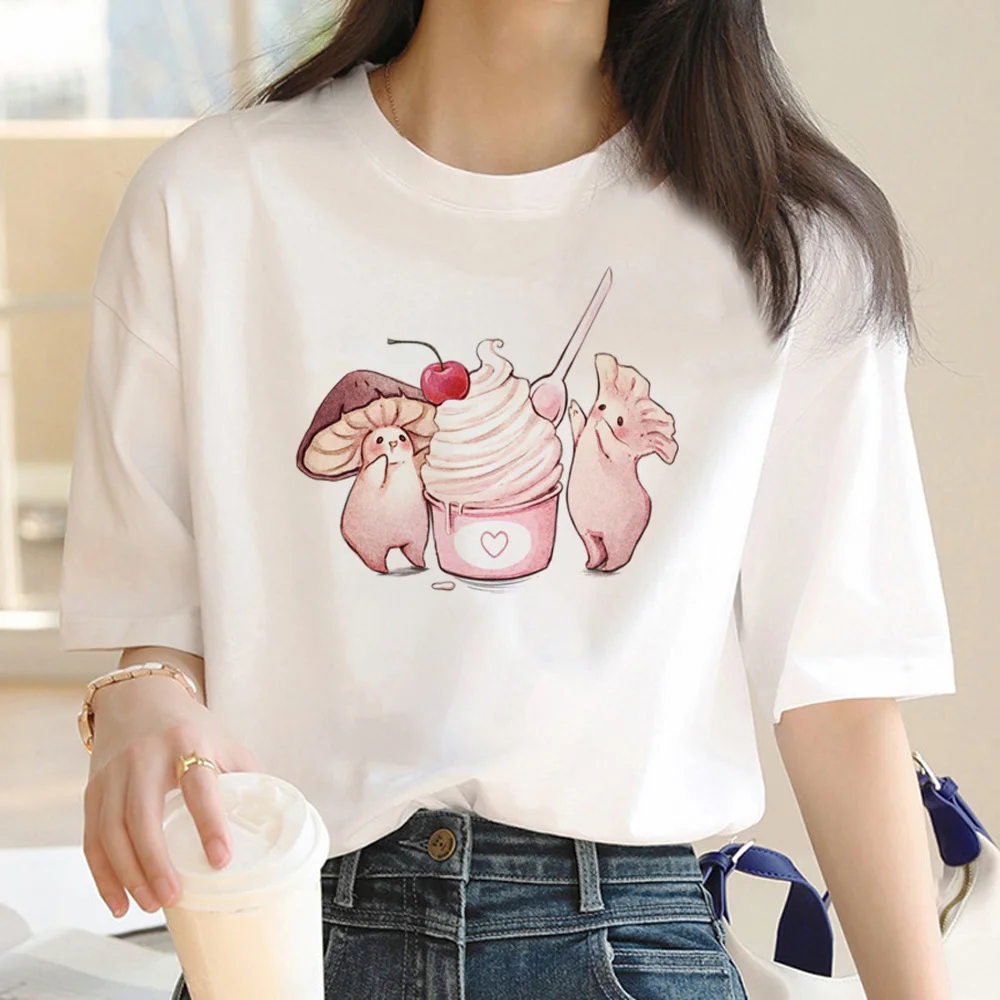 

Cottagecore Mushroom t shirt women graphic t-shirts female graphic comic harajuku clothing
