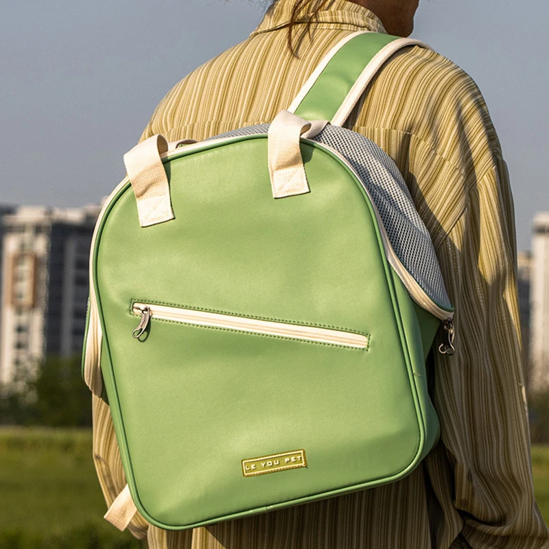 

Comfortable Breathable Large Space Pet Bag Travel Portable Cat Bag Zipper Breathable Double Shoulder Cat Backpack Pet Supplies