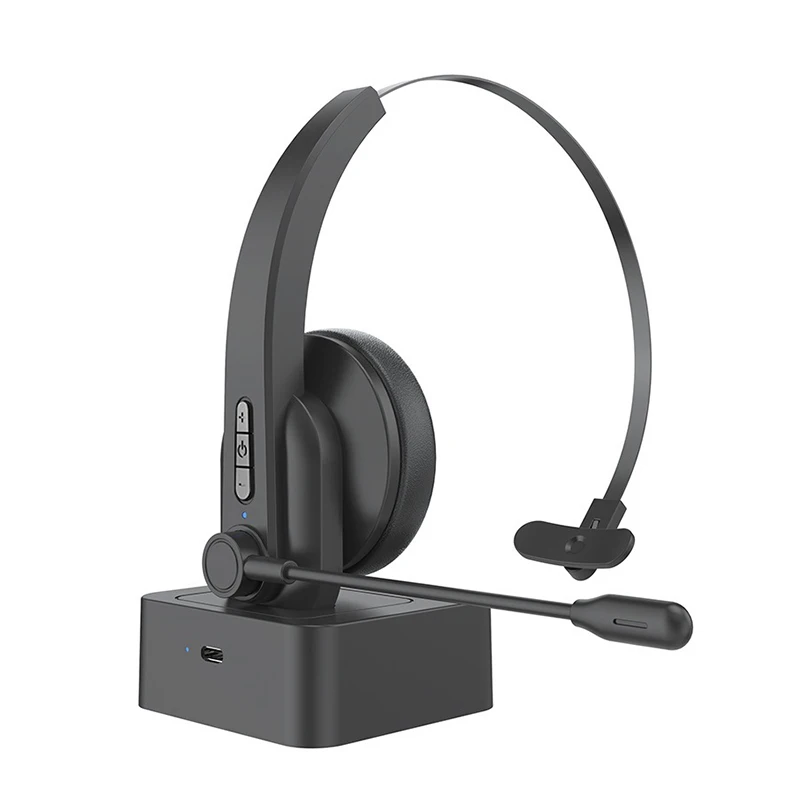 

Wireless Bluetooth Earphones Headset Noise Reduction Microphone Gamer Business Headphones Video Call Meeting Charging Base OY631