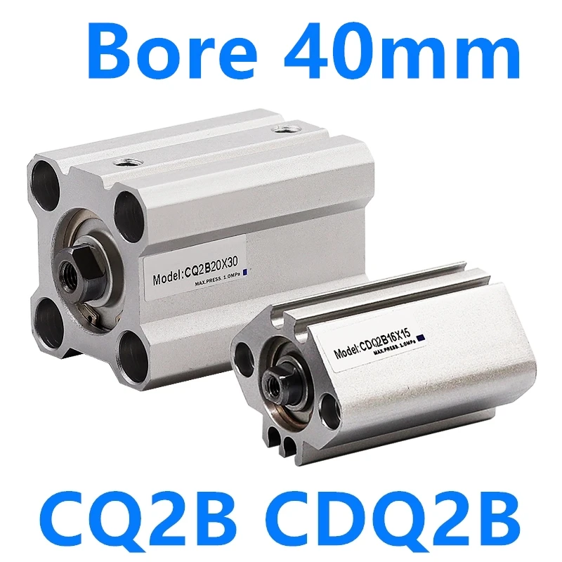 

CDQ2B40 CQ2B40 Bore 40mm Stroke 5D-50D mm SMC type Air Pneumatic Cylinder Rod End Famale Male Thread CDQ2B CQ2B 5DZ-50DZ