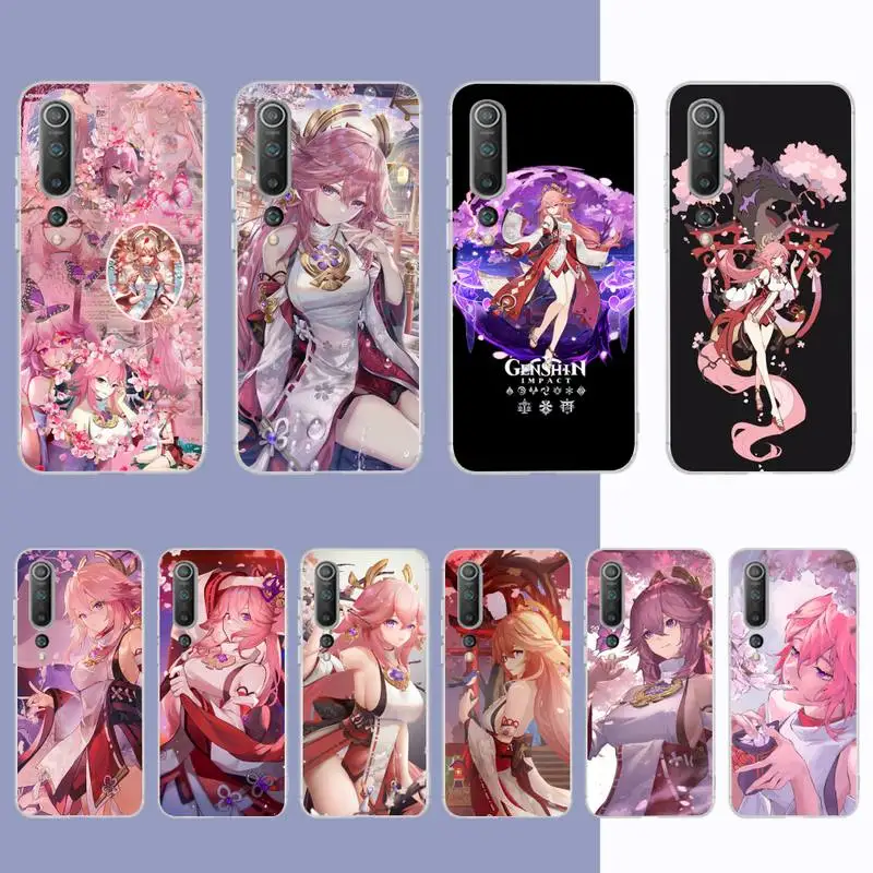 

Genshin Impact Yae Miko Phone Case for Samsung S21 A10 for Redmi Note 7 9 for Huawei P30Pro Honor 8X 10i cover