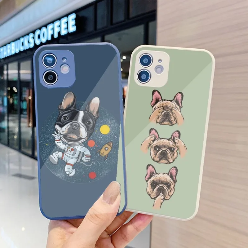 

Милый чехол для телефона во французском стиле для IPhone 14 13 12 11 Pro Max X XR XS 8 7 Plus, цветной чехол для телефона из жидкого стекла