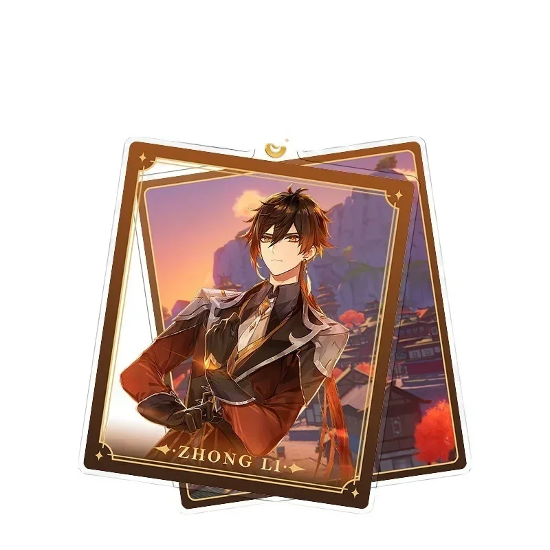 Genshin Impact тематический аниме серии бипластин прозрачная карта Zhongli Hutao Yae Miko