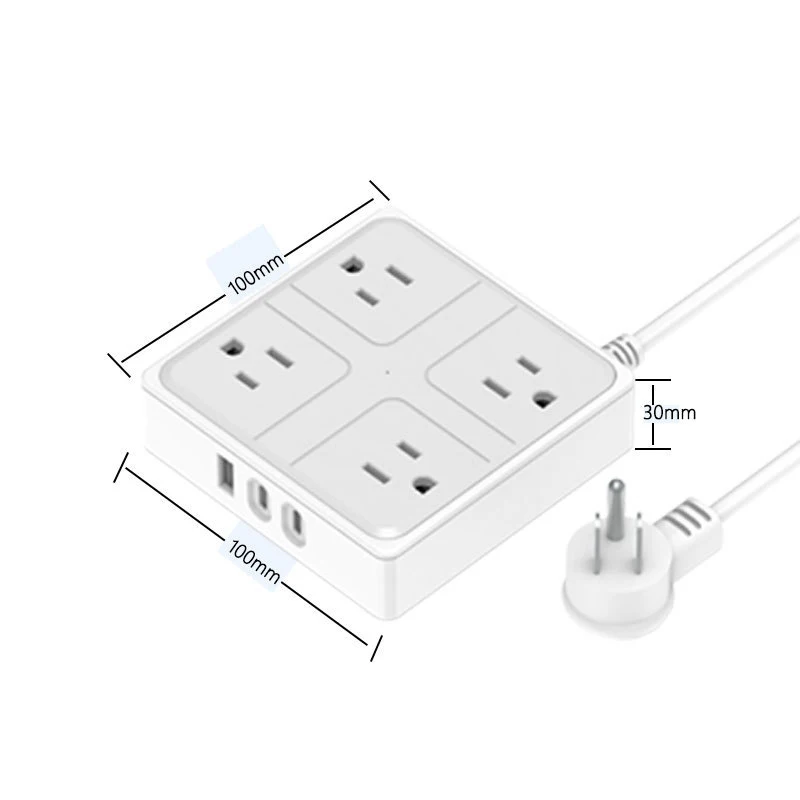 Удлинительный плоский удлинитель 1 2 м для защиты от перенапряжения 15 футов с 4