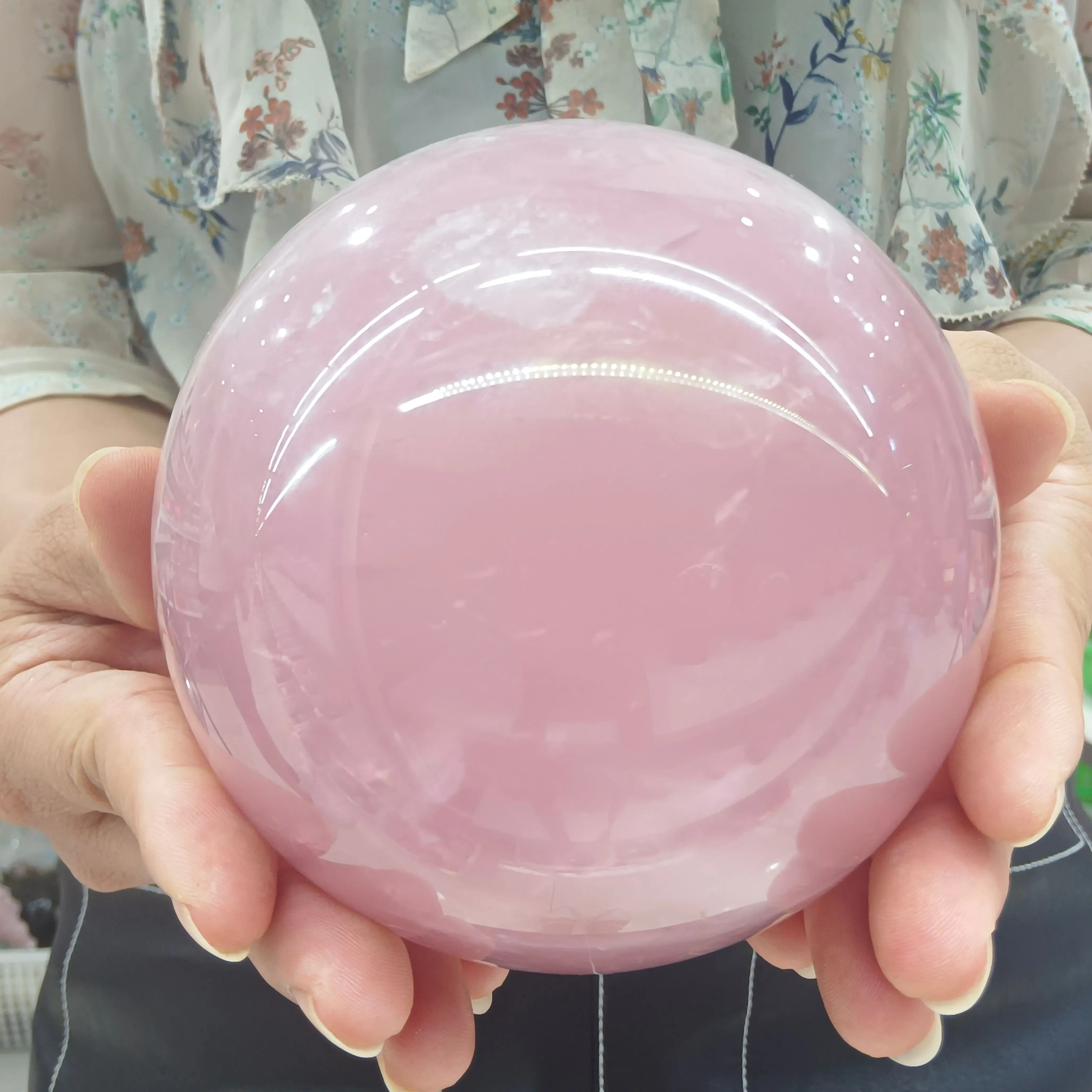 

Шар Из Натурального Розового Хрусталя, кварцевый энергетический шар