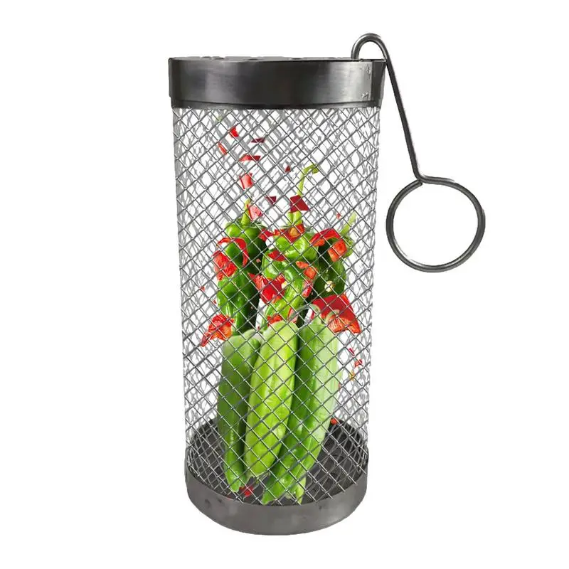 

Greatest Grilling Basket Fish Grill Basket Grilling Basket Rolling Wire Mesh Cylinder Grill Basket Round Cooking Accessories