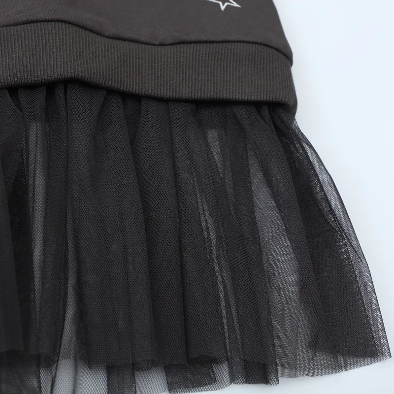 Платья для девочек с длинным рукавом луна кролик звезды