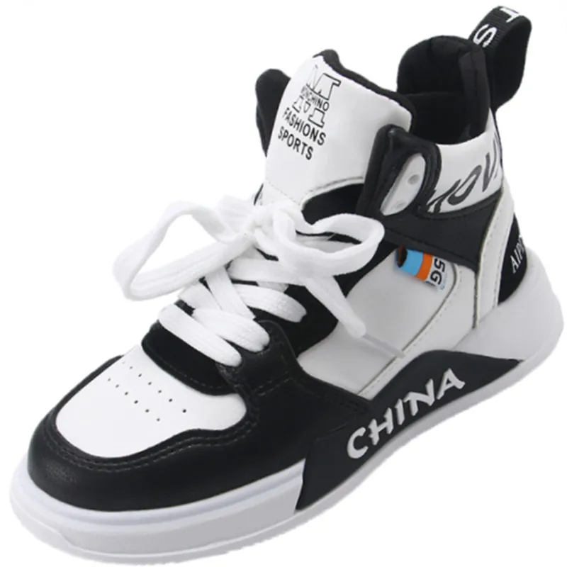 

Кроссовки детские кожаные, высокие водонепроницаемые, мягкие, на плоской подошве, повседневная обувь для маленьких мальчиков и девочек, белые, зима 2022