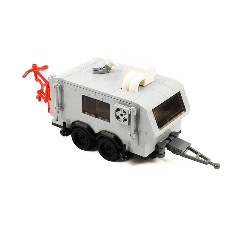 

Автомобильный прицеп для путешествий MOC 105048, строительные блоки, автомобили, кирпичи, Сборная модель, игрушки «сделай сам», подарки для дете...