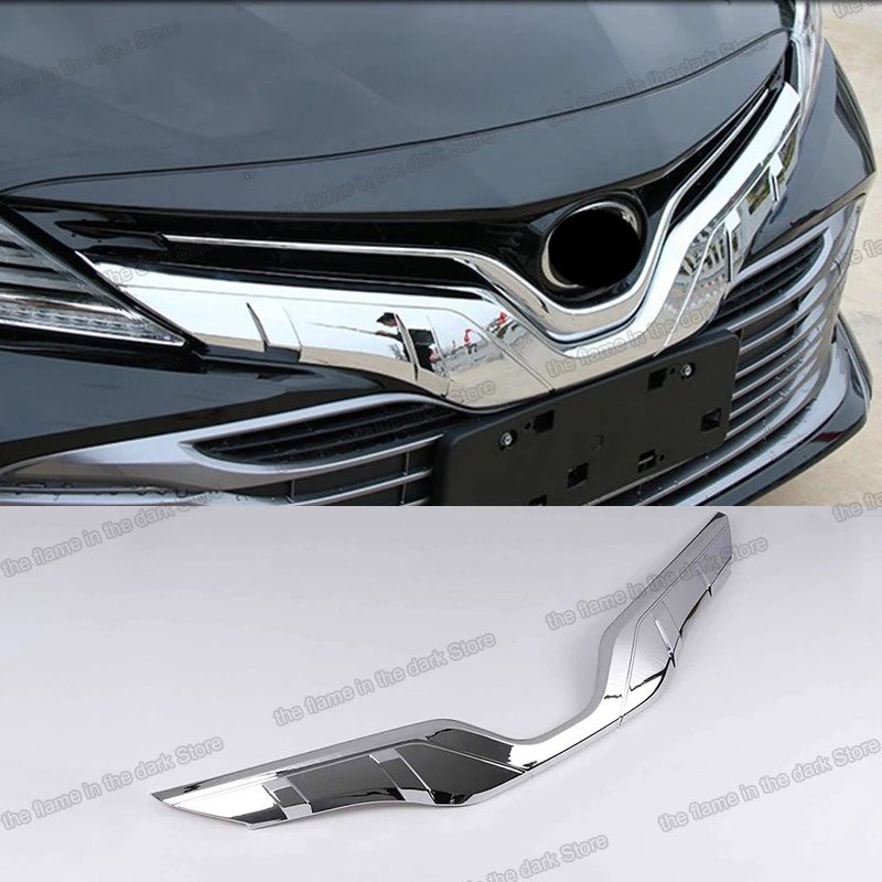 shiny silver Car Front grille Hood Trims for toyota camry 2019 2020 2018 70 v70 xv70 trd accessories sport edition 2021 2022