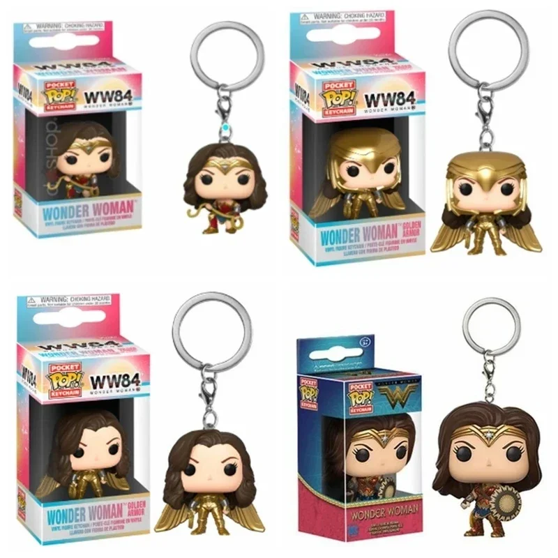 Funko pop DC Heroes Woder Woman 1984 Карманный брелок WW 84 Лига Справедливости Брелок Wonder Golden Armor