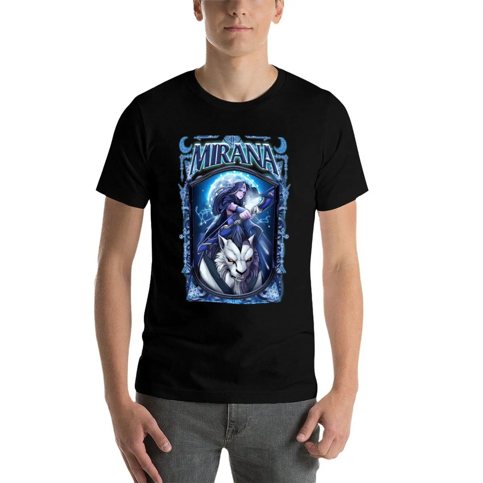 Фото Футболка Mirana Nightshade, базовая футболка, футболки с принтами, мужская футболка, летняя футболка №3